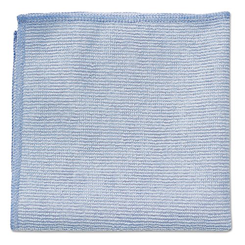 RubbermaidCommercial 1820579 Microfiber Cleaning Cloths, 12 x 12, Blue, 24/Pack (RCP1820579)