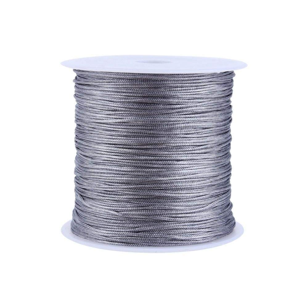 Gray 100M x 0 8mm Nylon Chinese Knot Cord Macrame Bracelet Making Rattail Macrame Thread String Nylon Beading Cord DIY Bracelets and Necklaces Jewelry MakingFestivals
