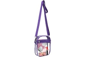 Armiwiin Clear Bag Stadium Approved, Clear Crossbody Purse Bag with Front Pocket for Concerts Sports Events Festivals