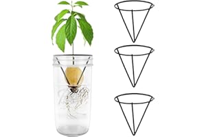 PLUS TARD 4Pcs Avocado Seed Starter Rack for Mason Jar of Wide-Mouth, Avocado Seed Holder Triangular Metal Bracket for Family Friends and Gardening Enthusiasts