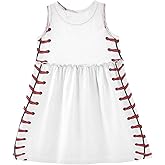 SLHKPNS Girls Summer Dress Sleeveless Dres Girls Sundress 2-8 Years