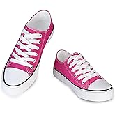 Canvas Shoes for Women Casual Low Top Sneakers, Womens Fashion Classic Lace Up Walking Shoes for Everyday Wear