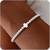 Lisitine Gold Bracelets for Women 14K Gold Beaded Bracelets Stackable Bracelets for Women Gold Charm Bracelet Non Tarnish Gold Jewelry for Women Trendy