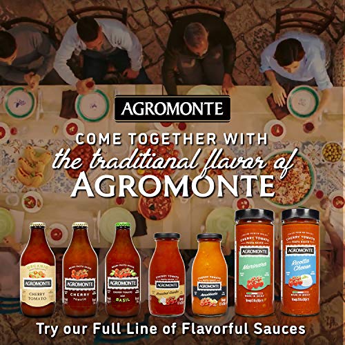 Agromonte Authentic Italian Cherry Tomato Pasta Sauce (Arrabbiata)- Taste of Italy Gourmet Foodie and Chef Gift - Certified Kosher, Gluten-Free, All Natural, Spicy Sauce 9.17oz (single)