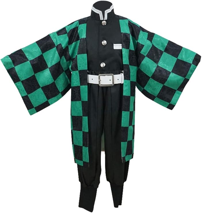 Kids Kamado Tanjiro Cosplay Kimono Outfit Uniform Anime