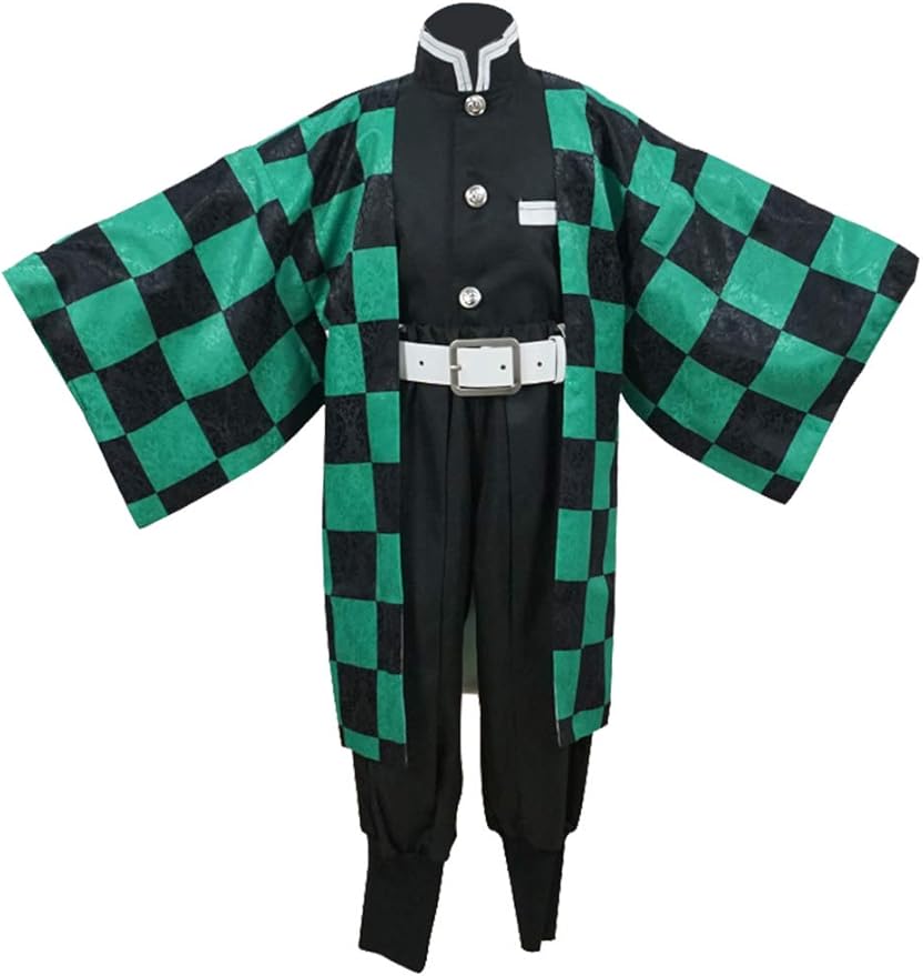 Kids Kamado Tanjiro Cosplay Kimono Outfit Uniform Anime