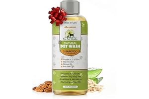 Oatmeal Dog Shampoo & Conditioner 17oz [USA] 5 in 1 Plant-Based Organic Sulfate-Free Soap-Free-Tearless Moisturizer for Dandruff Allergies & Itchy Dry Sensitive Skin-Puppy Grooming [Pro Pet Works]