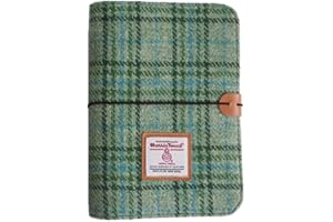 TAILORMAP Harris Tweed A5 Notebook Binder 6 Ring, Wool Fabric Soft Cover Refillable A5 Binder for A5 Refill Paper and A5 Planner Inserts, Notebook Journals for Writing, A5 Size 80 Pages (Mint Green)