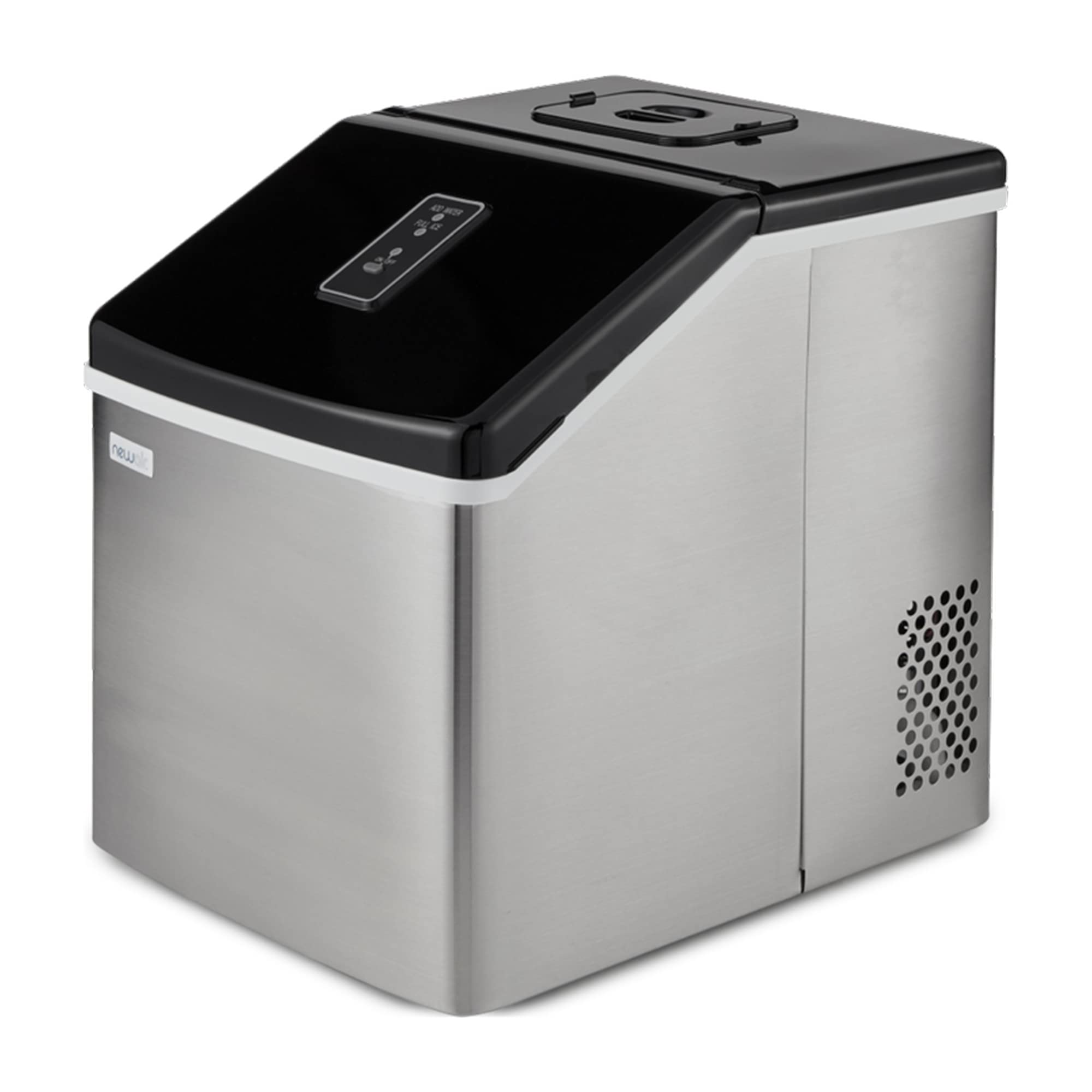 Newair Silver Countertop Ice Maker Machine, Compact Automatic Ice Maker, Cubes Ready in Under 15 Minutes, Portable Ice Cube Maker, Perfect for Home/Kitchen/Office/Bar
