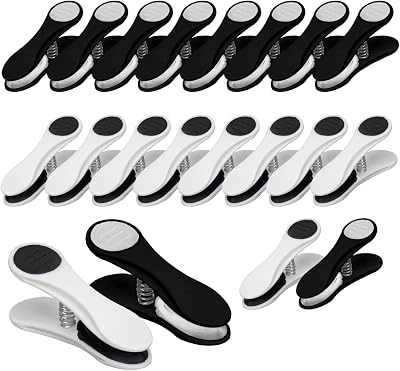 ARVO Soft Grip Clothes Pegs 20 Pack Black White Pastel Laundry Clip 6.9x2.2 cm
