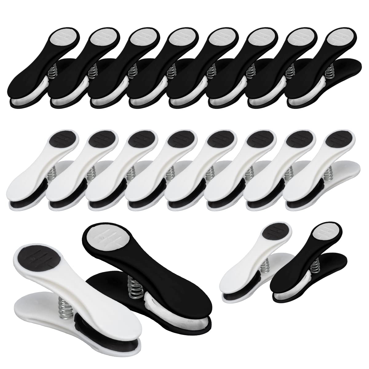 ARVO Clothes Pegs for washing line Pack of 20, Soft Grip cloth peg, clips, Clothe Pin, Black, White Combi Laundry Pegs,clip for Home, Small Size 6.9 x 2.2 cm