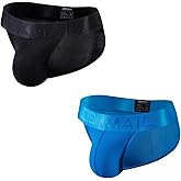 JOCKMAIL 2Pack/PCS Mens Briefs Underwear Breathable Mesh Low Waist Comfort Underwear Briefs Men Underpants