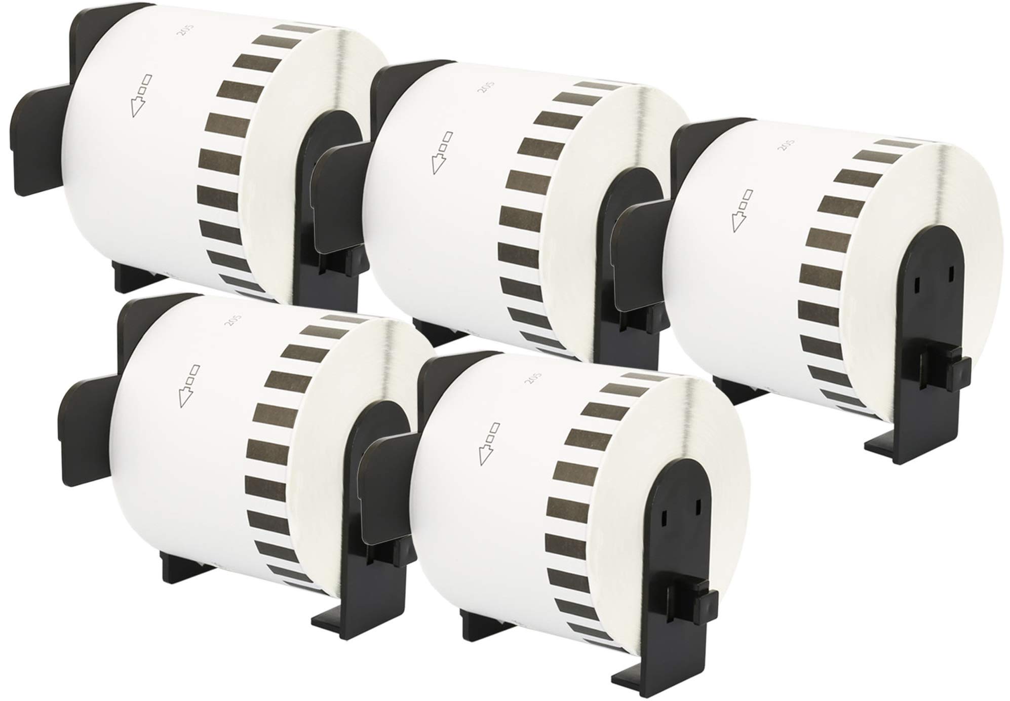 5 Compatible Rolls DK44205 DK-44205 62mm x 30.48m Continuous Removable Labels for P-Touch QL-500 QL-550 QL-560 QL-570 QL-700 QL-720NW QL-800 QL-810W QL-820NWB QL-1050 QL-1100 QL-1110NWB