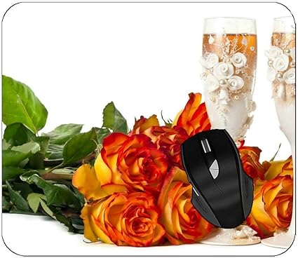 Amazon マウスパッド滑り止めブーケグラス花びらバレンタインデーローズワインマウスマット Yendosteen マウスパッド 通販