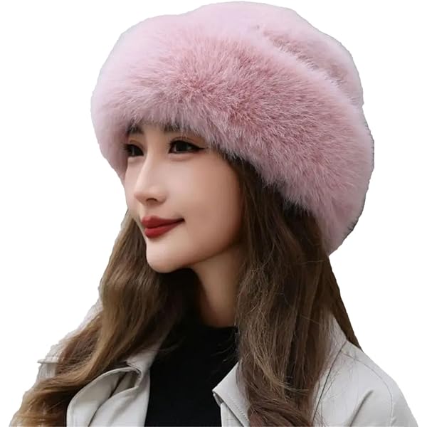 BSYLOO Thickened Faux Fur Warm Hat, Luxurious Women display picture 2