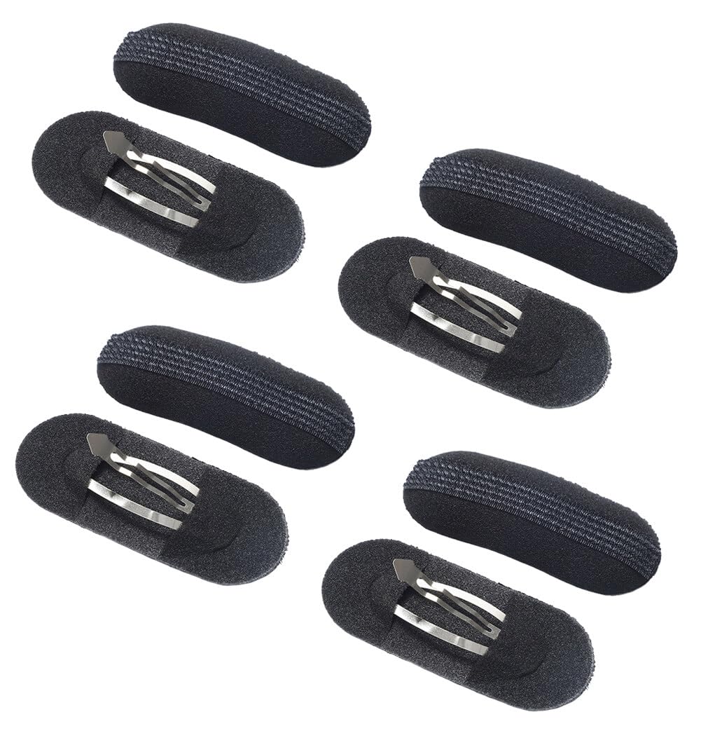 5 Pairs Black Bump It Up Volume Hair Base Invisible Hair Clip Volume Bump Inserts Hair Padding Hair Bumps Do Beehive Hair Styler Updo Hair Bun Maker Hair Accessories for Women Girls