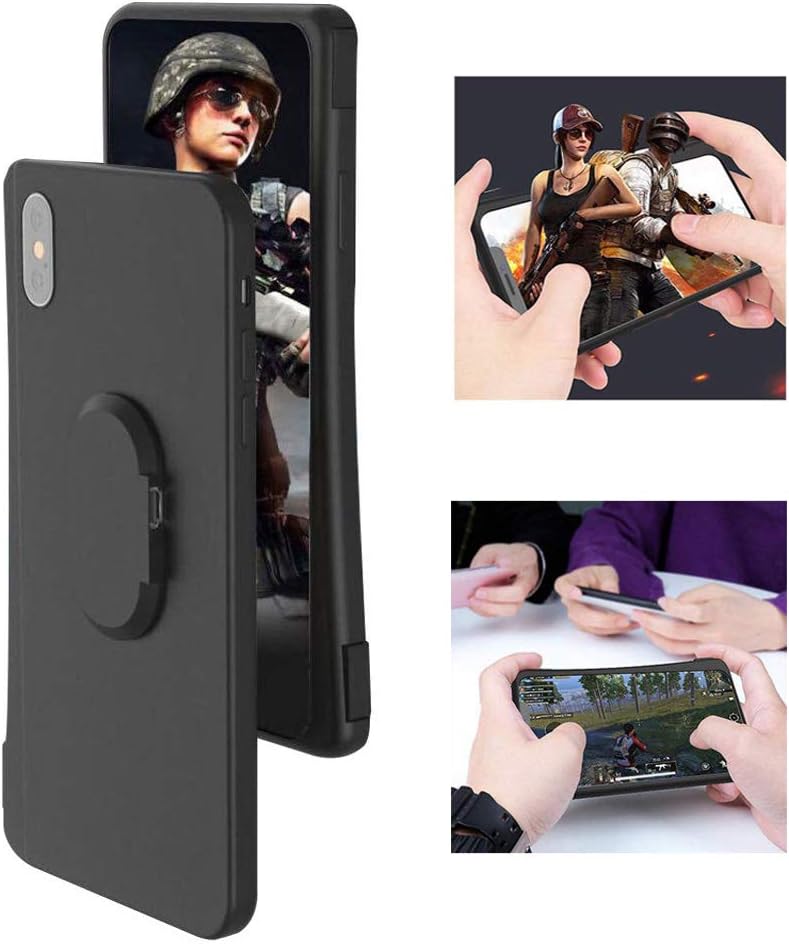 Volwco Mobile Game Controller Case for iPhone X/XS, Phone Cover with BT for PUBG L1R1 Trigger Joystick Gamepad Grip Remote