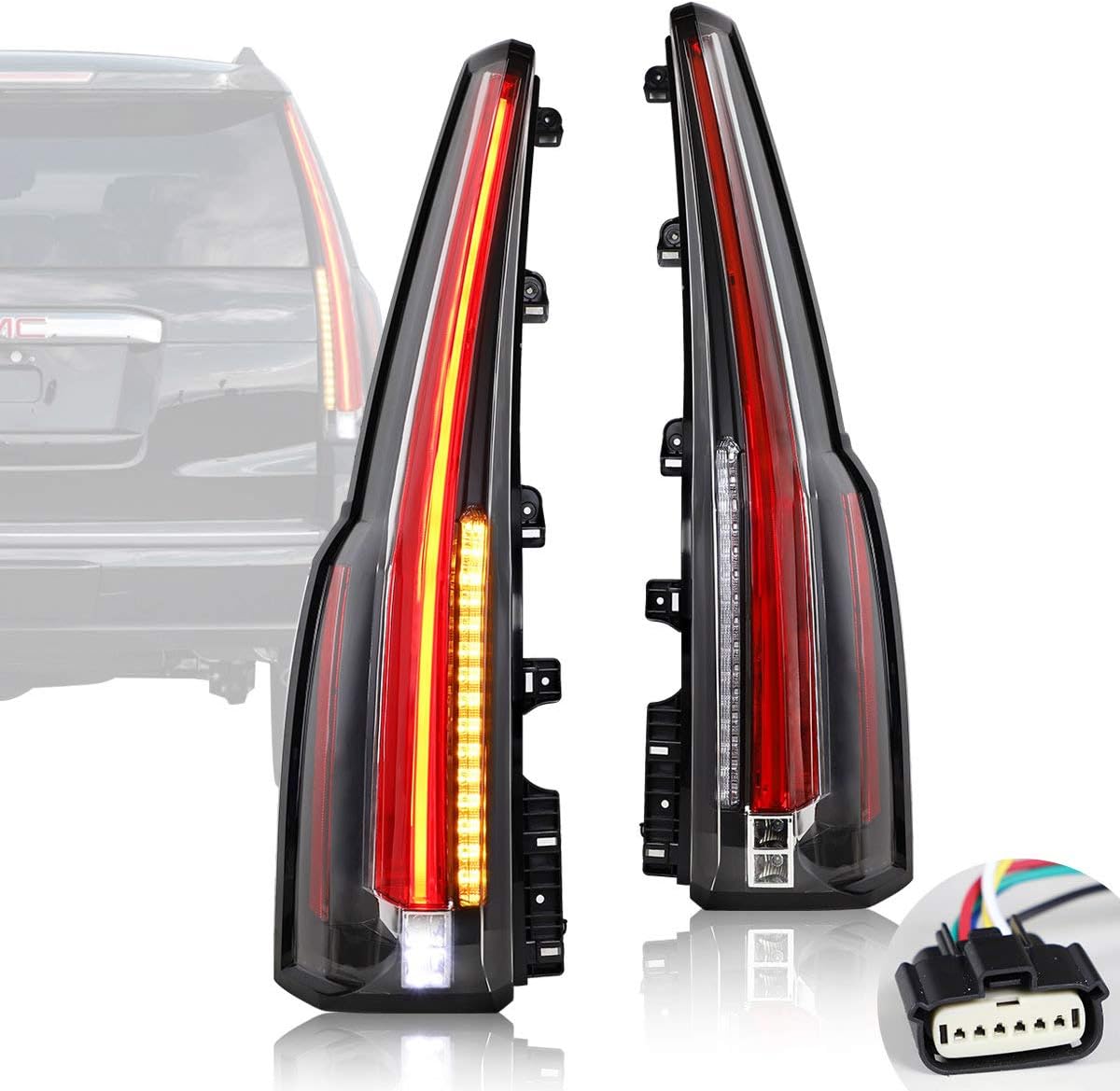 YUANZHENG Full LED Tail Lights Assembly for [GMC Yukon 2015