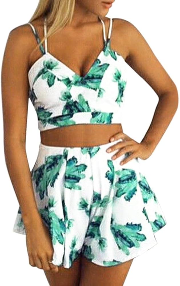 Ladies Two Piece Shorts and Top 2 Classic Sets Teileig Jumpsuit Short