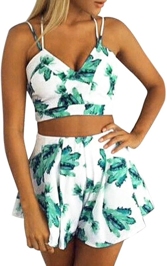 Ladies Two Piece Shorts and Top 2 Classic Sets Teileig Jumpsuit Short