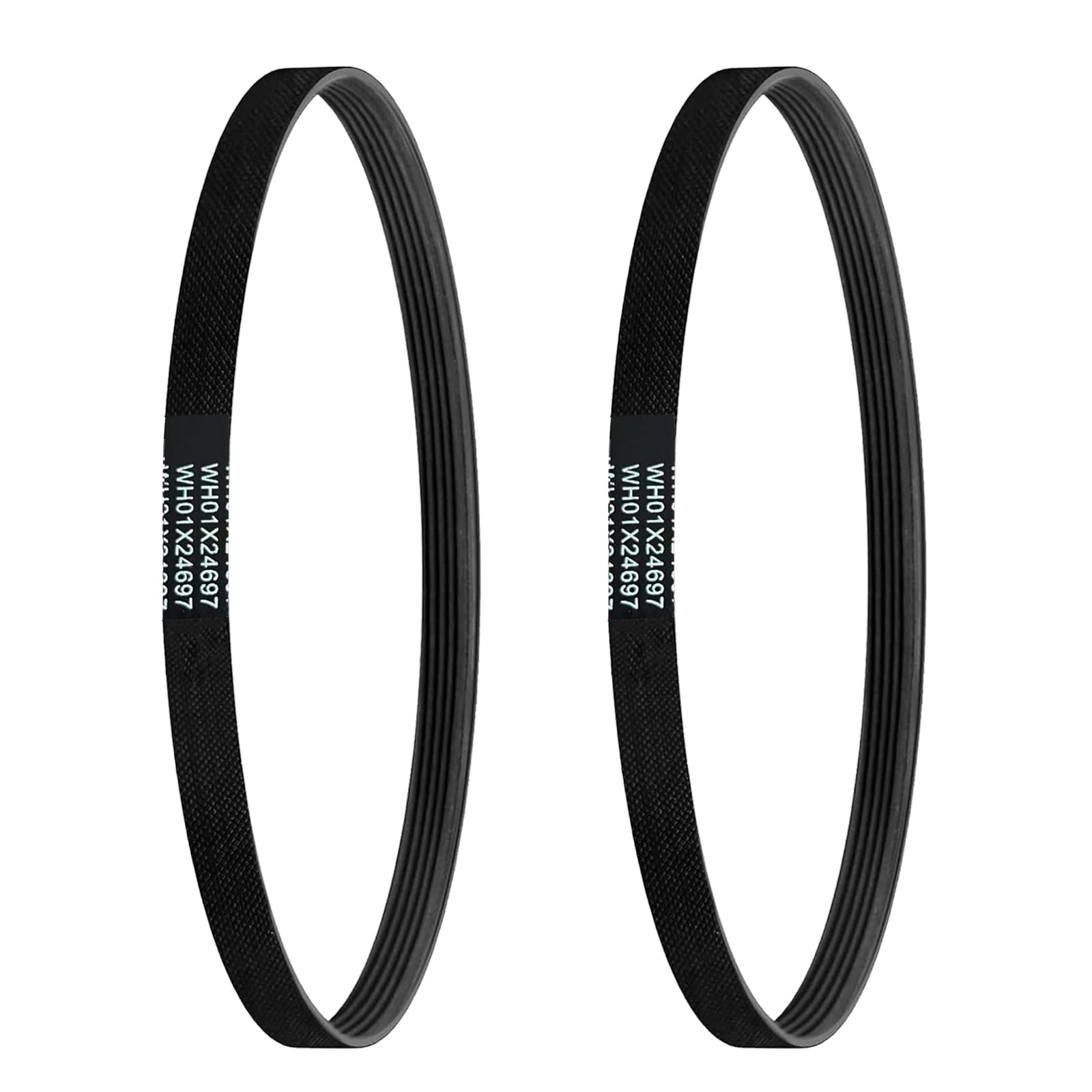 Photo 1 of 2 PCS WH01X24697 Washer Drive Belt Fit for GE Washing Machine, Replace AP6037512, 4585709, PS11767488, for Home and Commercial Washers