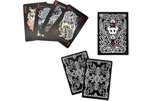 LongGenius Hollow Knight Inspired Playing Cards Deck – Black or White Poker Cards Set 6x9cm, 54-Card Poker Deck