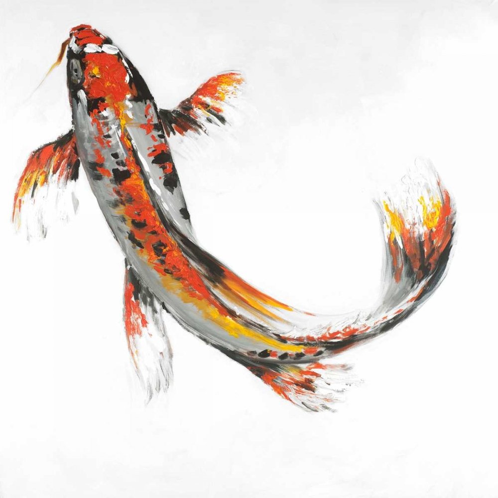 Amazoncom Butterfly Koi Fish Poster Print By Atelier B Art