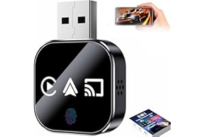 2026 Wireless CarPlay Screen Mirroring Adapter - Bluetooth & WiFi Mirror iOS Phone to Car Screen, Wired to Wireless Portable 