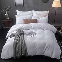 Lausonhouse Waffle Duvet Cover Set,100% Cotton Yarn Dyed Waffle Woven Stripe Bedding Set,3 Pieces(1 Duvet Cover with 2 Pillowshams) - Queen