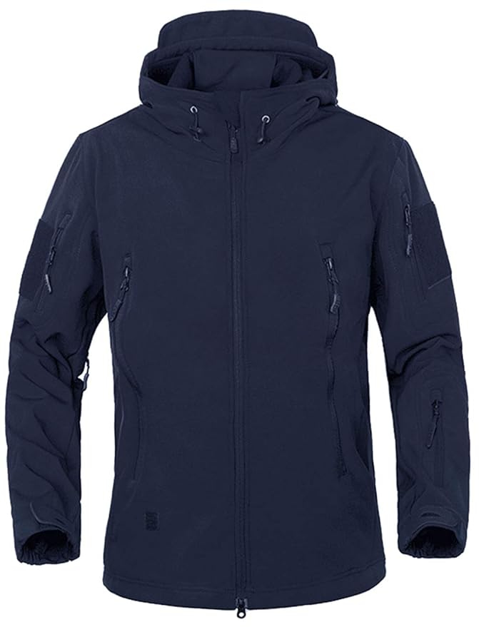 TACVASEN Herren Wasserdichte Fleecejacke Outdoor Military Soft Shell Camo Jacke