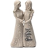 INLOMEM Friendship Gifts for Best Friends Women - Resin Sister Figurines Best Friend Sister Birthday Gift Ideas Unique Gifts for Sisters from Sister - Hand-Painted Figure (Granite)