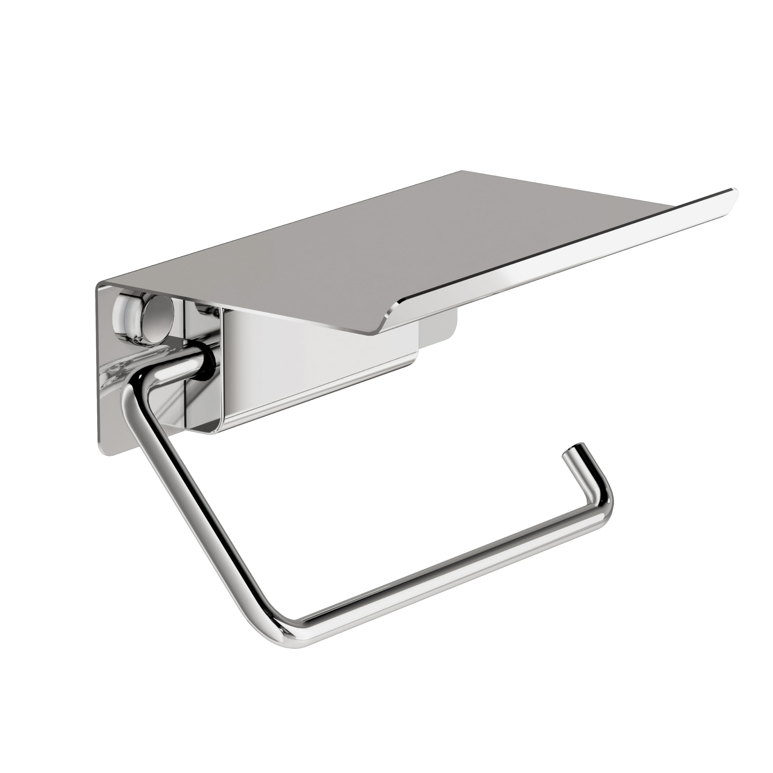 COSMIC Toilet roll holder Light grey Installation with Screws Measures 13 x 8 x 5.4 cm