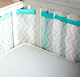 Breathable Crib Bumper with Mesh Fabric - Safe Padding Provides Extra Protection From Bumps by Nazelle Baby