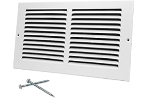 Howeall 12"W x 6"H [Duct Opening Size] Steel Return Air Grille, Air Return Vent Cover for Ceiling and Sidewall - HVAC Air Vent Covers - [Outer Dimensions: 13.75"W x 7.75"H]
