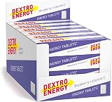 Dextro Energy Blueberry Tablets Dextrose 47g Pack of 24 Vegan Fast Acting Carbs