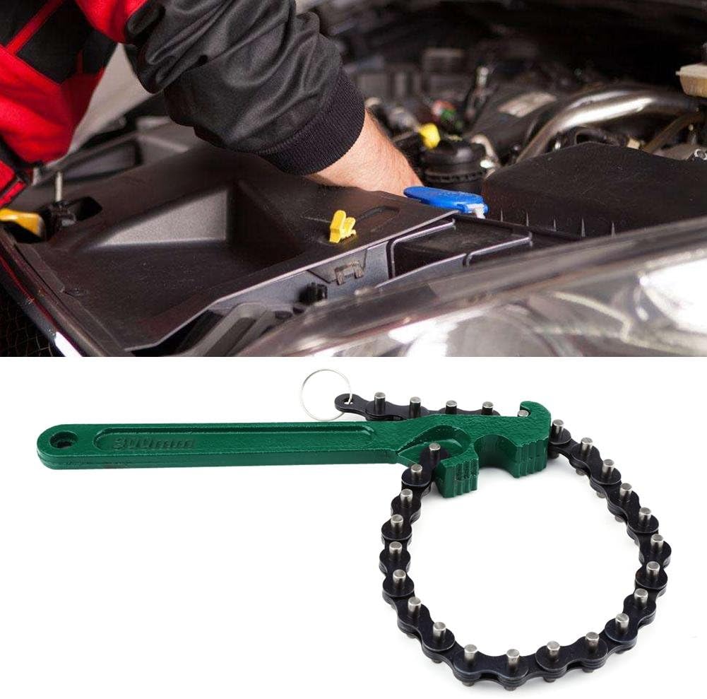 Cl/&eacute; /&agrave; cha/&icirc;ne 12 pouces//8 pouces en option Type de cha/&icirc;ne de voiture Cl/&eacute; /&agrave; filtre /&agrave; essence Cl/&eacute; Outil de retrait r/&eacute;glable 12 inch