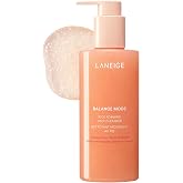 LANEIGE Balance Mode Rice Foaming Korean Gel Cleanser with Glycolic Acid | Rice-Derived Ingredients &amp; Niacinamide to Exfoliate &amp; Unclog Pores with Balancing Oil | Non-Stripping Gel-to-Foam Cleanser