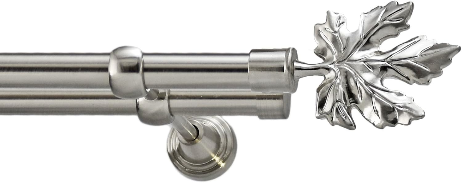 Your Home Online Metal Eyelet Double Curtain Pole Rod Diameter 19mm