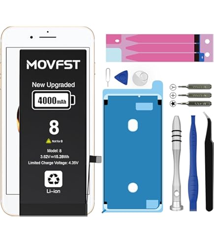 Amazon.com: BEBAT Replacement for iPhone 8 Battery, 4000mAh High