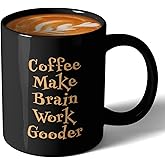 Jxubeuro, Coffee Make Brain Work Gooder, Funny Coffee Mug, Ceramic Coffee Mug/Tea Cup, Unique Birthday and Holiday Gifts for Coworkers, Friends, Teacher, Sisters