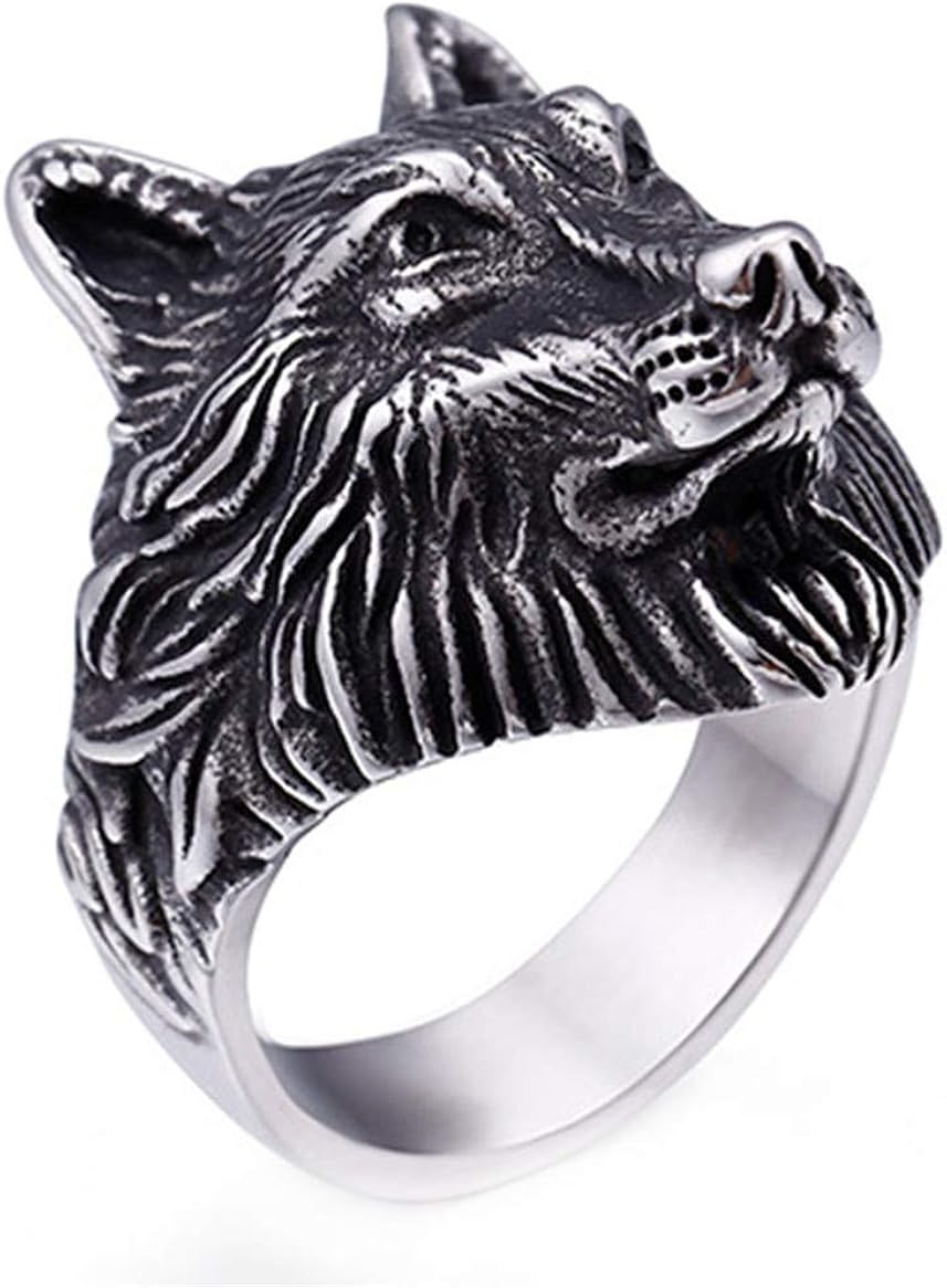 Anillos de Acero Inoxidable con Cabeza de Lobo para Hombre Amazon.es Anillos de Acero Inoxidable con Cabeza de Lobo para Hombre Amazon.es