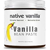 Vanilla Bean Paste - Native Vanilla - All Natural Pure Vanilla Bean Paste - Made with Organic Agave Syrup - For Cooking, Baki