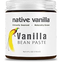 Native Vanilla - All Natural Pure Vanilla Bean Paste - 4 Fl Oz - For the Home Chef for Cooking Baking and Dessert Making