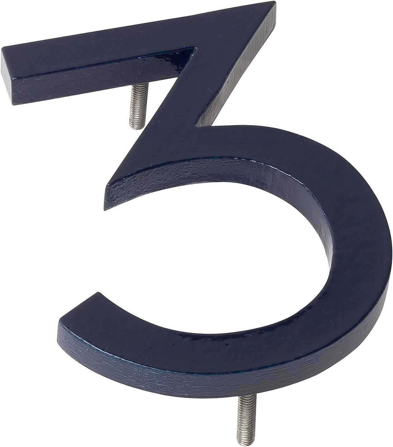 Address Signs - Montague Metal Products MHN-12-F-NY1-3 Solid Brushed Aluminum Modern Floating Address House Numbers, 12