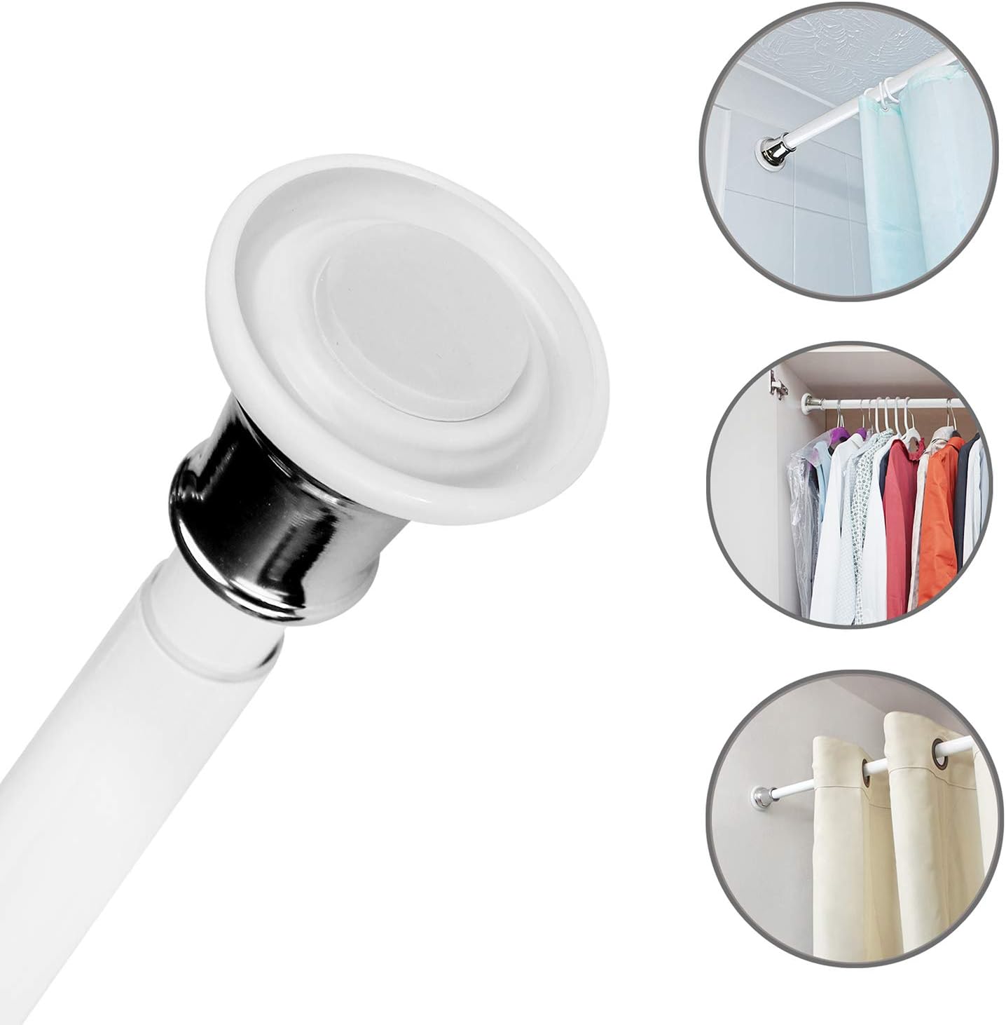 Shower Rod Tension Shower Curatin Rod Adjustable Shower