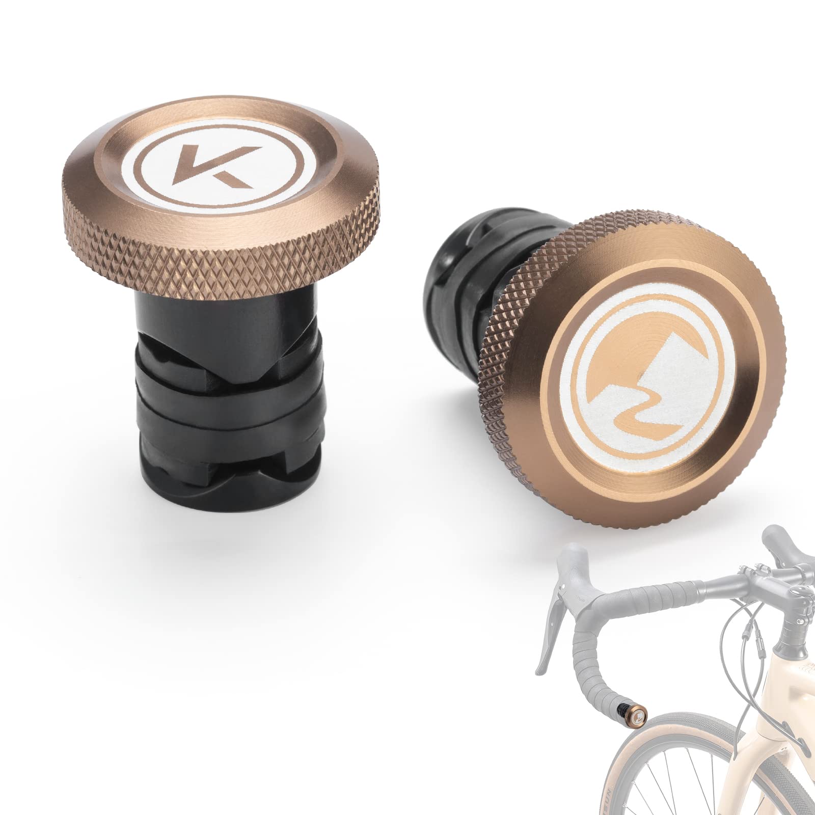 ROCKBROS ROAD TO SKY Bicycle Handlebar Plugs Bike Handlebar Bar End Plugs Aluminum Alloy 2pcs for Road Bike MTB