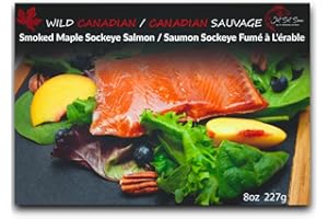 JET SET SAM Smoked Salmon Maple Syrup Sockeye Wild Caught Canadian Fillet Gift 8 oz Ready To Eat Fish
