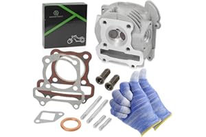 LK LEAPING KNIGHT LK 47mm Cylinder Head GY6 49cc 50cc to 100cc Scooter Engine,69mm Cylinder Head Assy with Valves Set for 139QMB 139QMA Chinese Moped ATV Go Kart Quad,Powersports Engine Kit,Non EGR Type