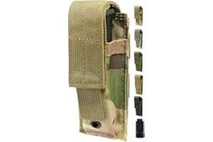 Small Tactical Flashlight Holster, MOLLE Flashlight Pouch Belt Holder