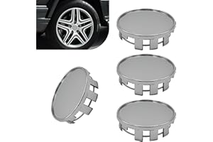 Dogary 4 PCS Car Wheel Hub Center Cap, Snap-in Tight Fit Wheel Center Hub Cap Cover, Scratch-Resistant Waterproof Rim Exterior Accessories, Universal for Most Vehicles, Trucks, SUVs (Silver)